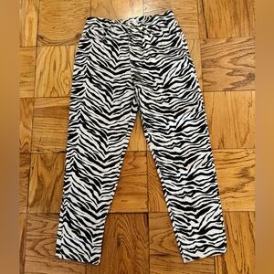 Mango Zebra Print Pants